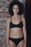 BASERANGE knitted stretch bra BRXX black